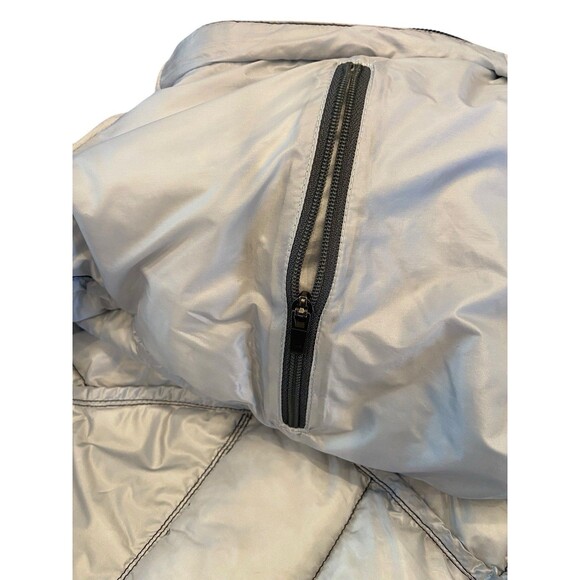 STIO Womens Down Hooded Parka Size XL Navy Puffer Long Warm Ski Outdoor Coat - Picture 8 of 16